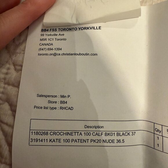 AUTHENTIC Black Crochinetta 100mm, Christian Louboutin, Size 37 (Not For Bundle) - Picture 11 of 11